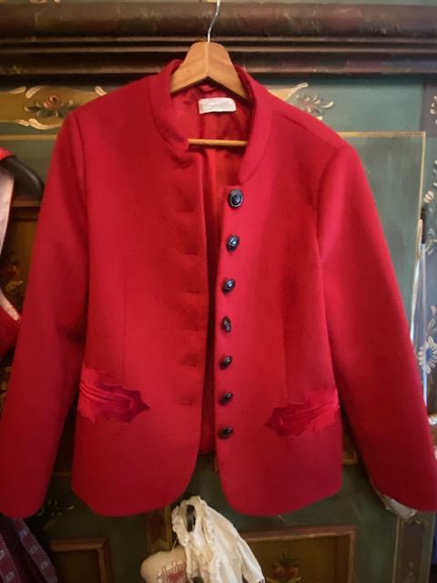 Trachten blazer in maat 46, Ophalen of Verzenden, Zo goed als nieuw, Maat 46/48 (XL) of groter, Rood