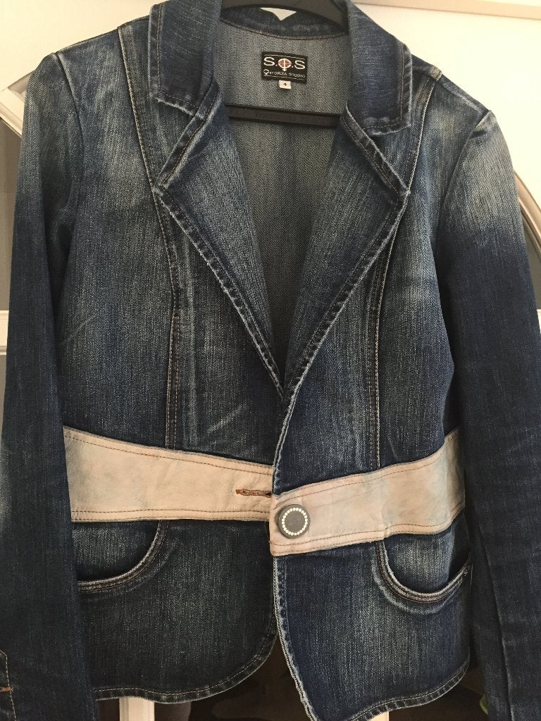 Spijkerjasje SOS, Maat 38/40 (M), Blauw, Ophalen of Verzenden, Jasje