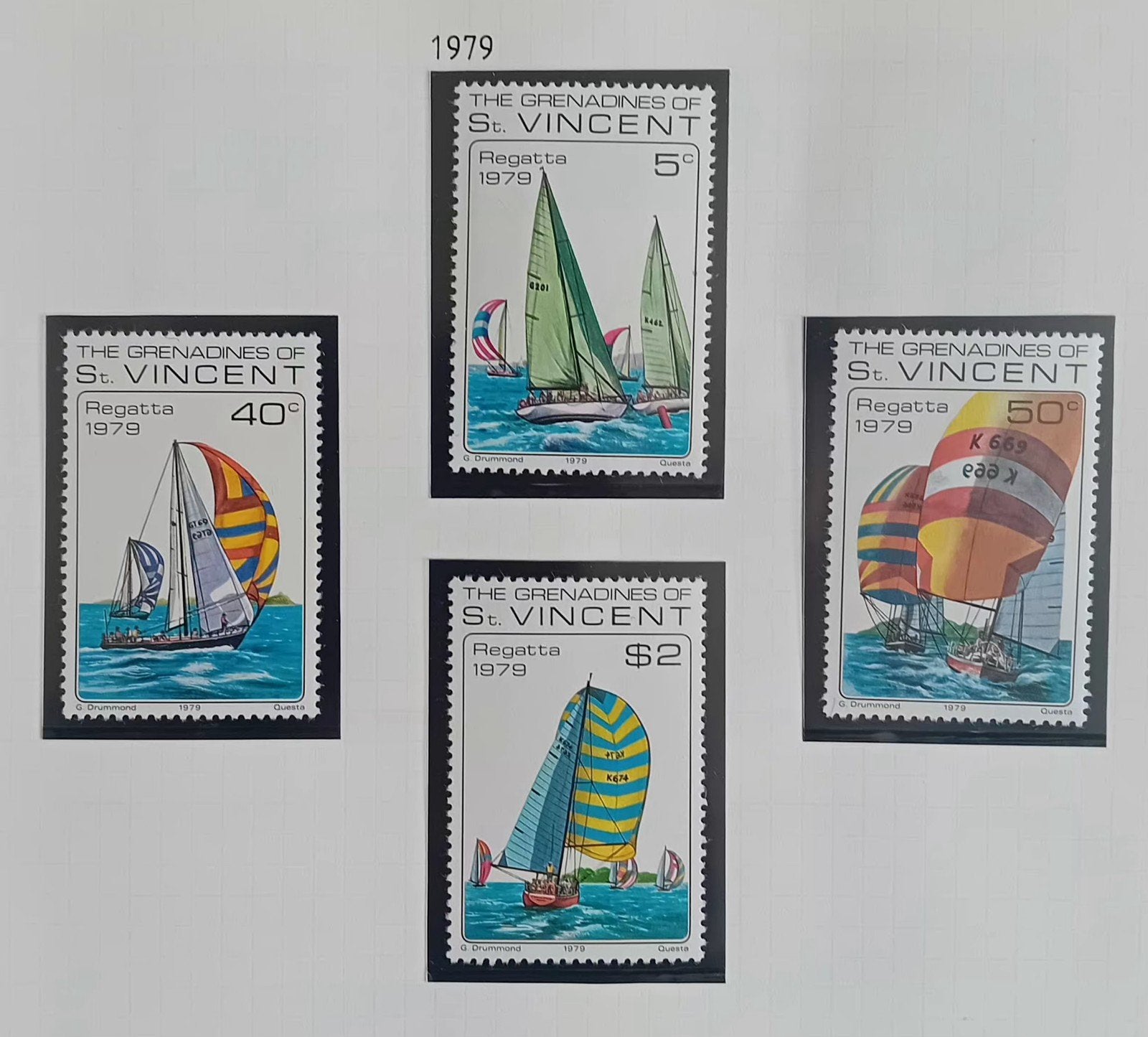 St Vincent the Grenadines of  serie  Regatta  1979, Ophalen of Verzenden, Postfris, Sport