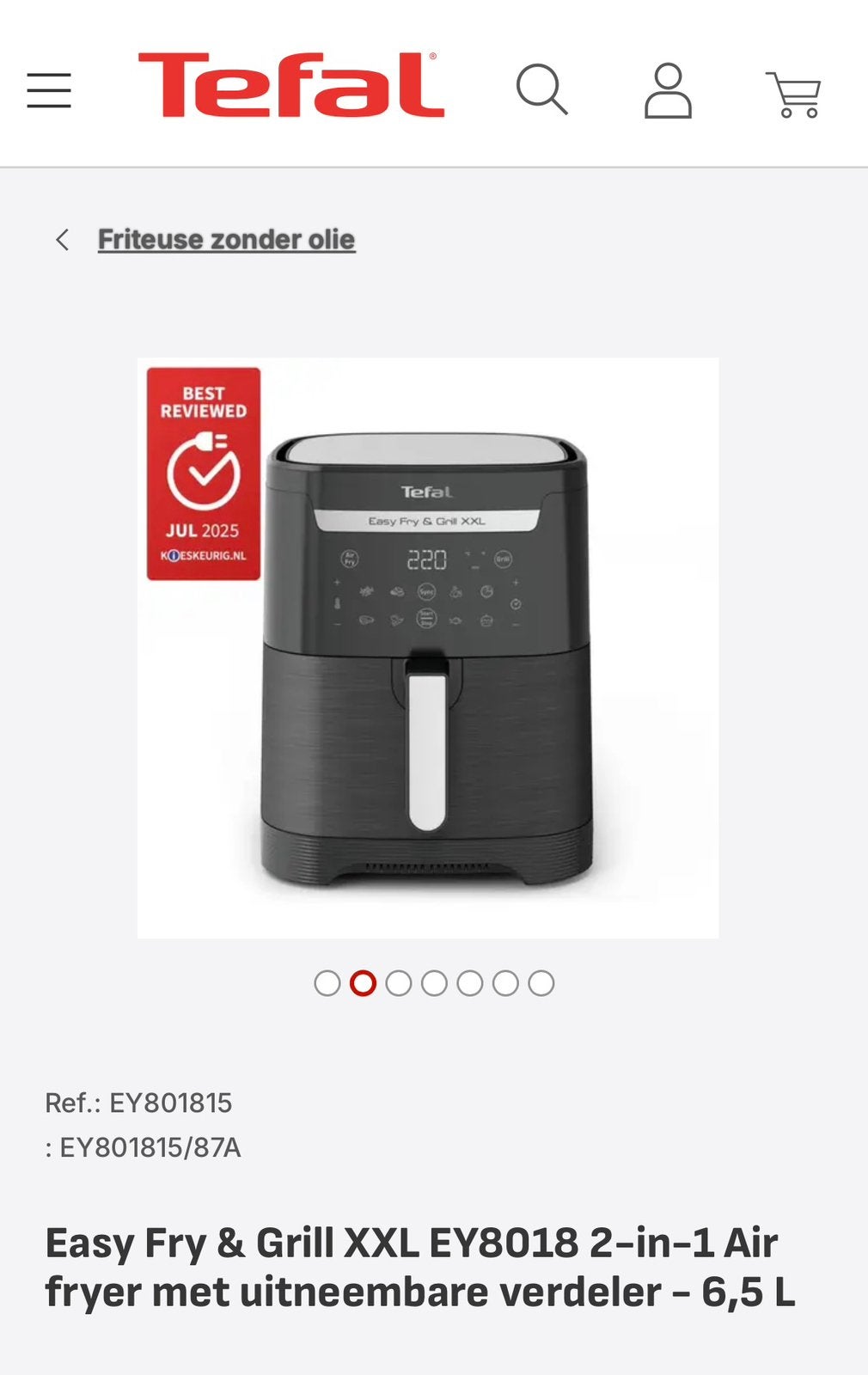 Airfryer (nieuw), Ophalen of Verzenden, Nieuw, Airfryer XXL, 1500 gram of meer
