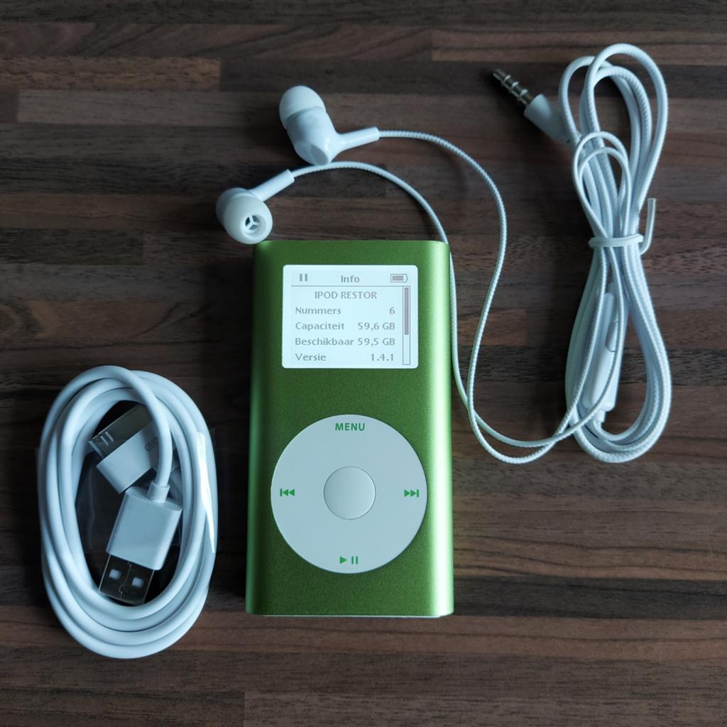 iPod Mini 2e Generatie – 64GB Flash Upgrade – Groen, Ophalen of Verzenden, Classic
