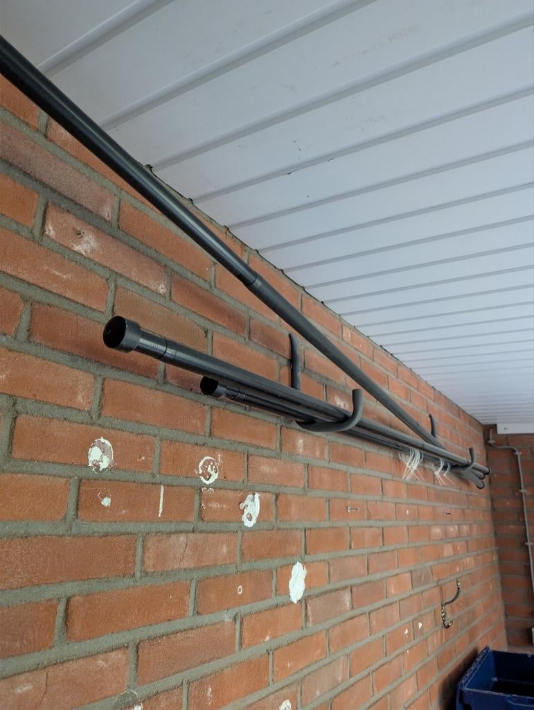 Gordijnroede 3 stuks uitschuifbaar 210-385cm, Ophalen, Gebruikt, Zwart, 200 cm of meer