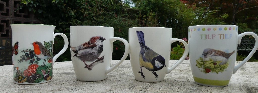 7 Leuke Vogel Mokken + 2 Kommen en 3 x Marjolein Bastin, Ophalen of Verzenden, Nieuw, Porselein, Kop(pen) en/of Schotel(s)