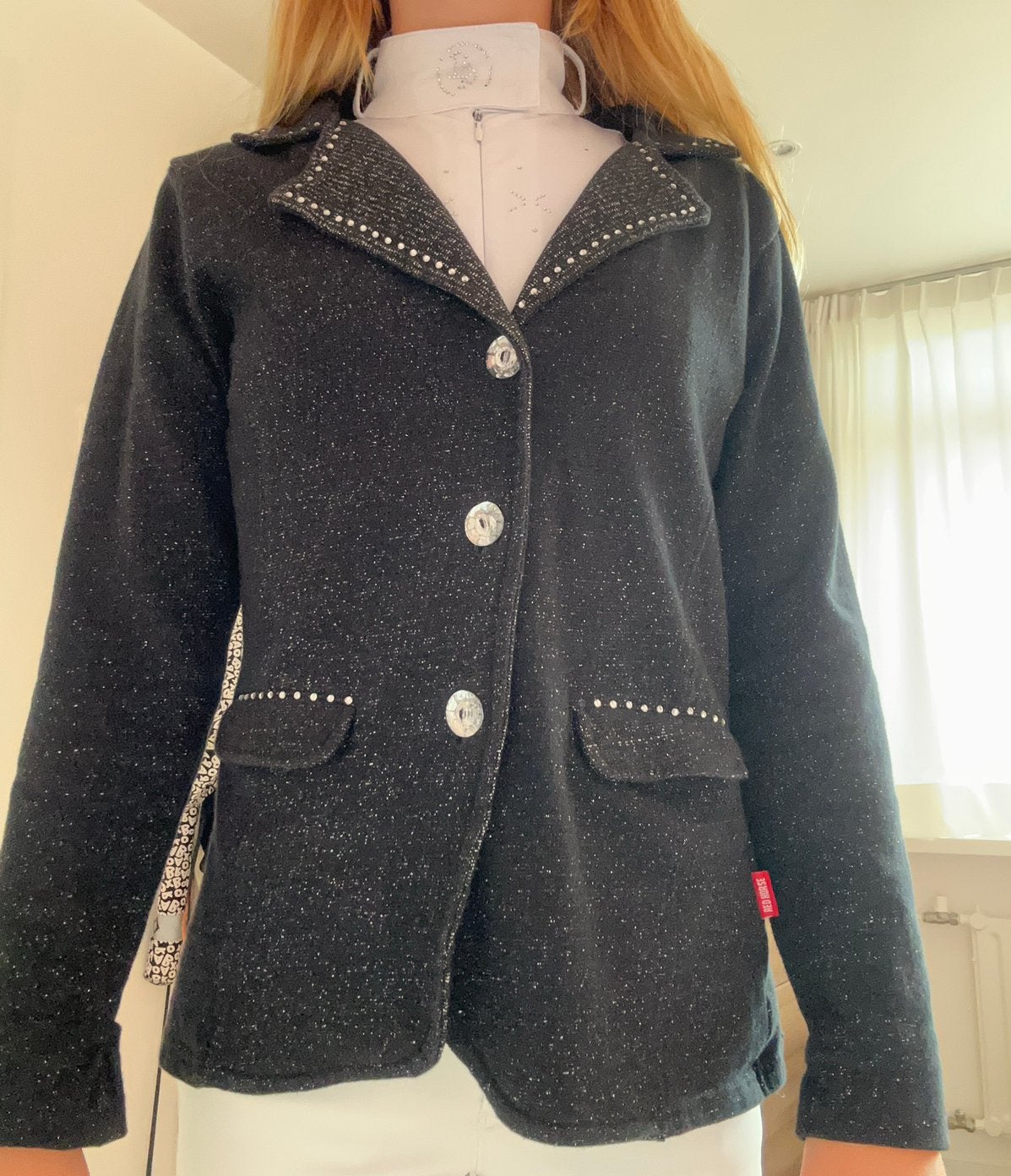 Red horse glitter wedstrijd jasje, Ophalen, Sierdetails, Dressuur, Red Horse