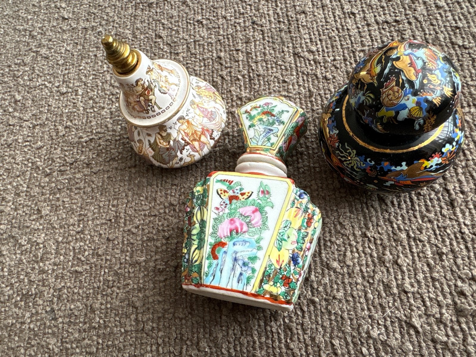 Set van 3 decoratieve parfumflesjes, Ophalen of Verzenden