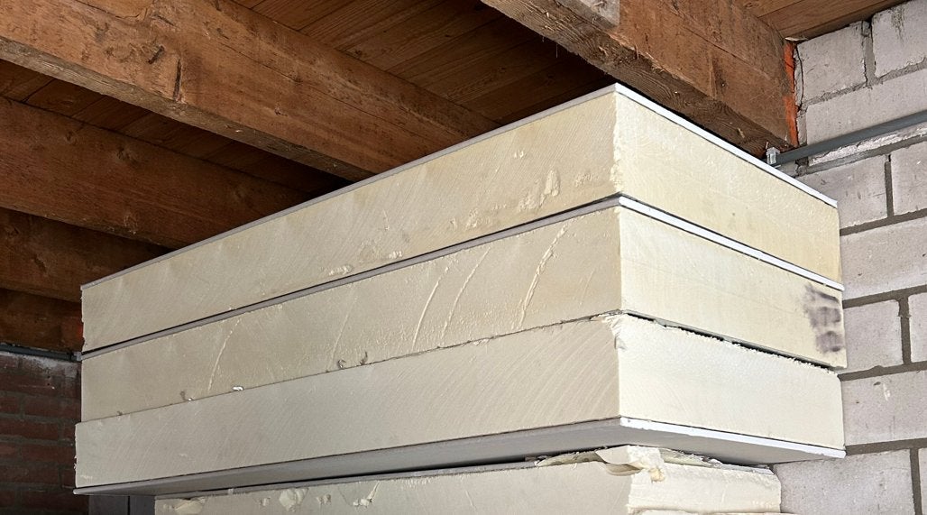 3 stuks PIR + Gips isolatieplaten 1200x600x120+9,5mm, Ophalen, Dakisolatie, 12 cm of meer, Nieuw