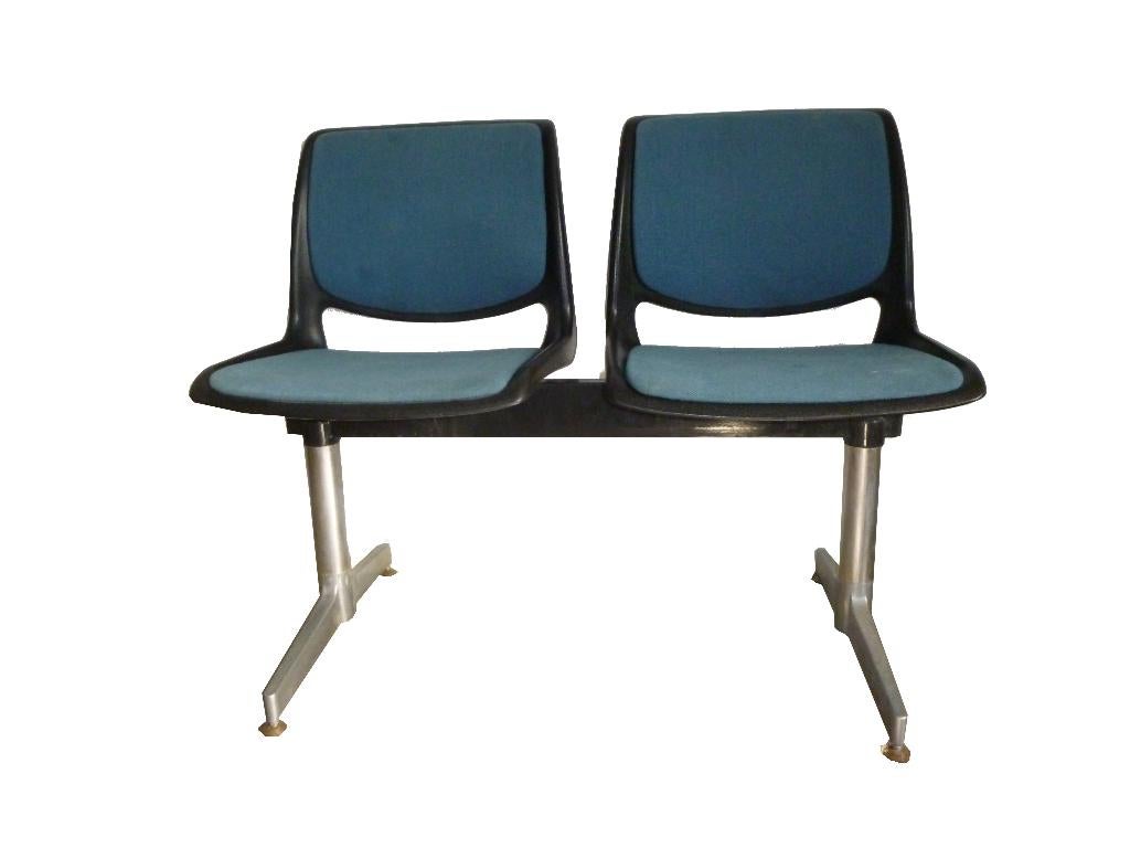 Gave vintage tandem bench bank design Bendt Winge Norway, Ophalen, Gebruikt