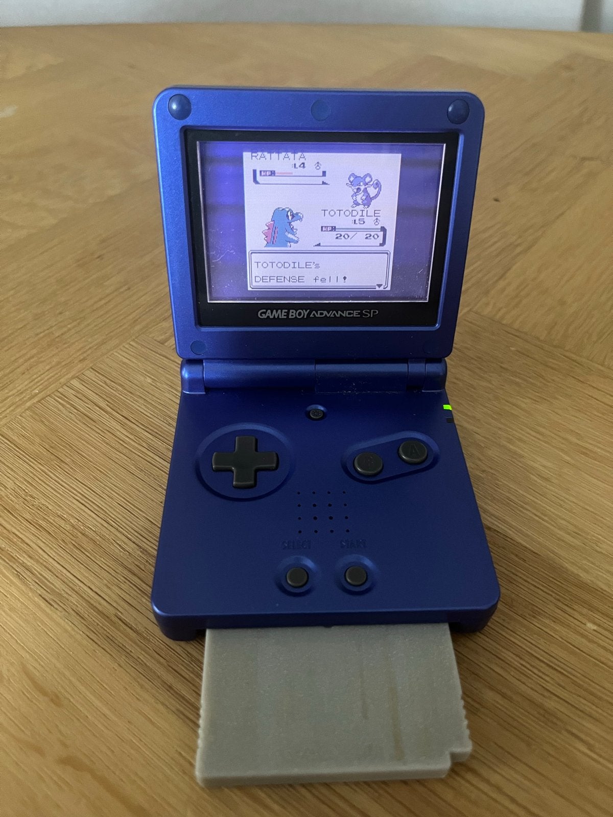 Gameboy Advance SP (blauw) + Pokémon Silver, Gebruikt, 1 speler, Ophalen of Verzenden, Role Playing Game (Rpg)