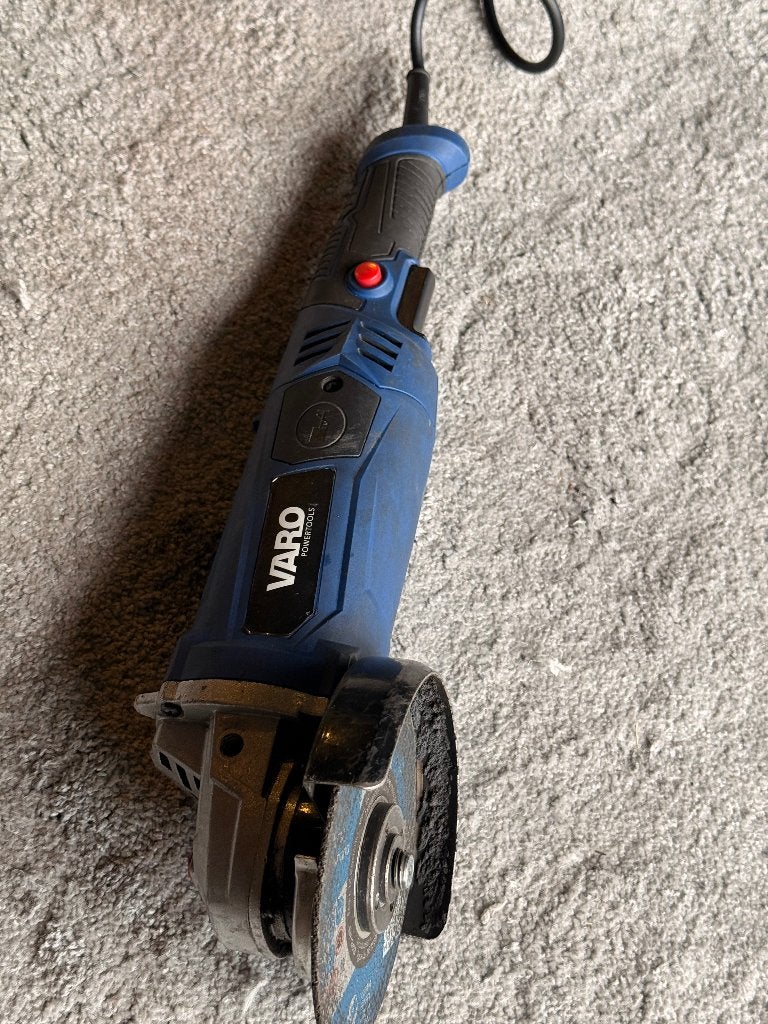 VARO haakse slijper 1200W 125mm regelbaar toerental, Ophalen of Verzenden, Gebruikt, 700 tot 1000 watt, Haakse handslijpmachine
