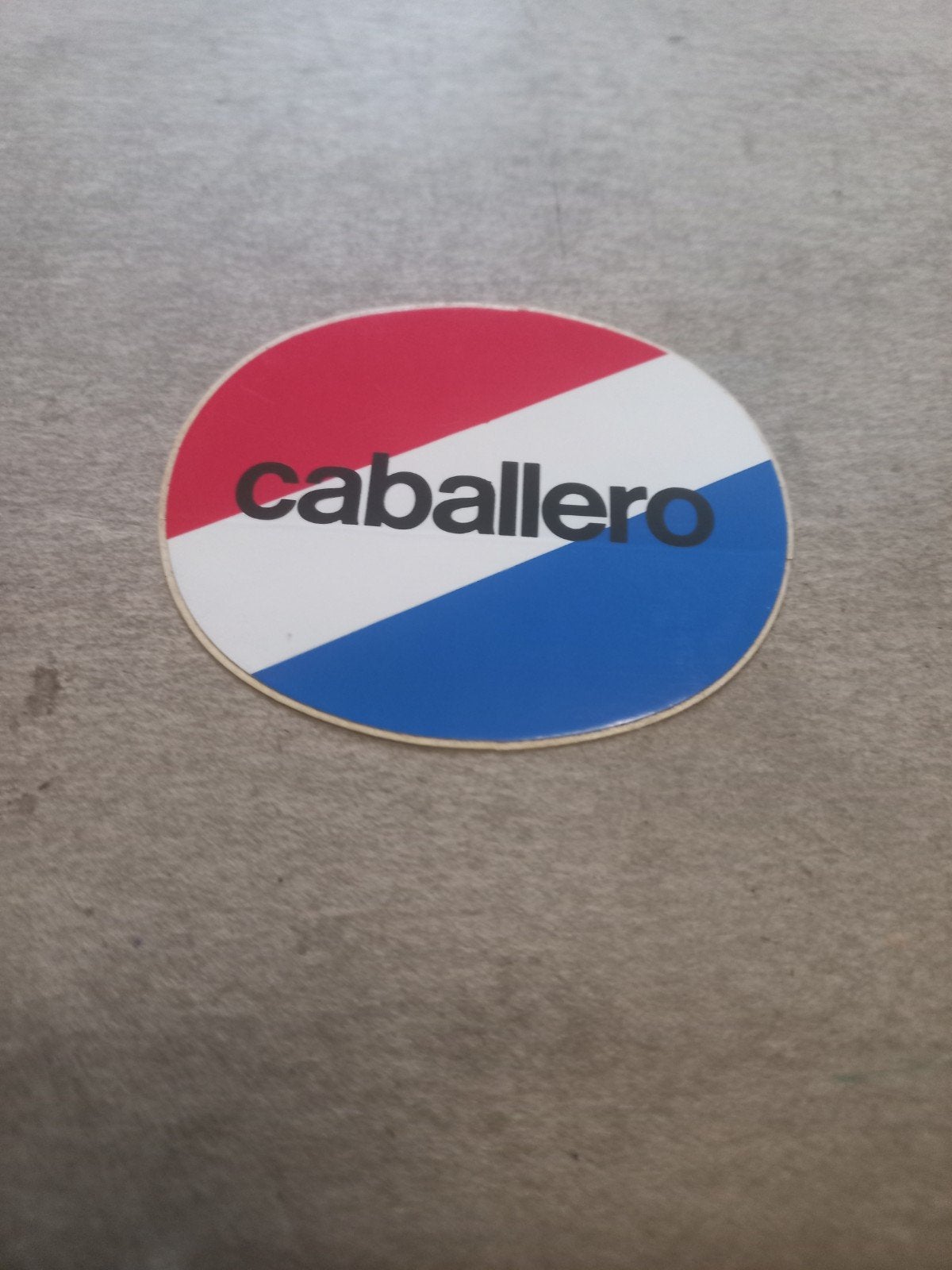 Vintage Caballero Sticker - Rood Wit Blauw, Ophalen of Verzenden, Gebruikt, Merk