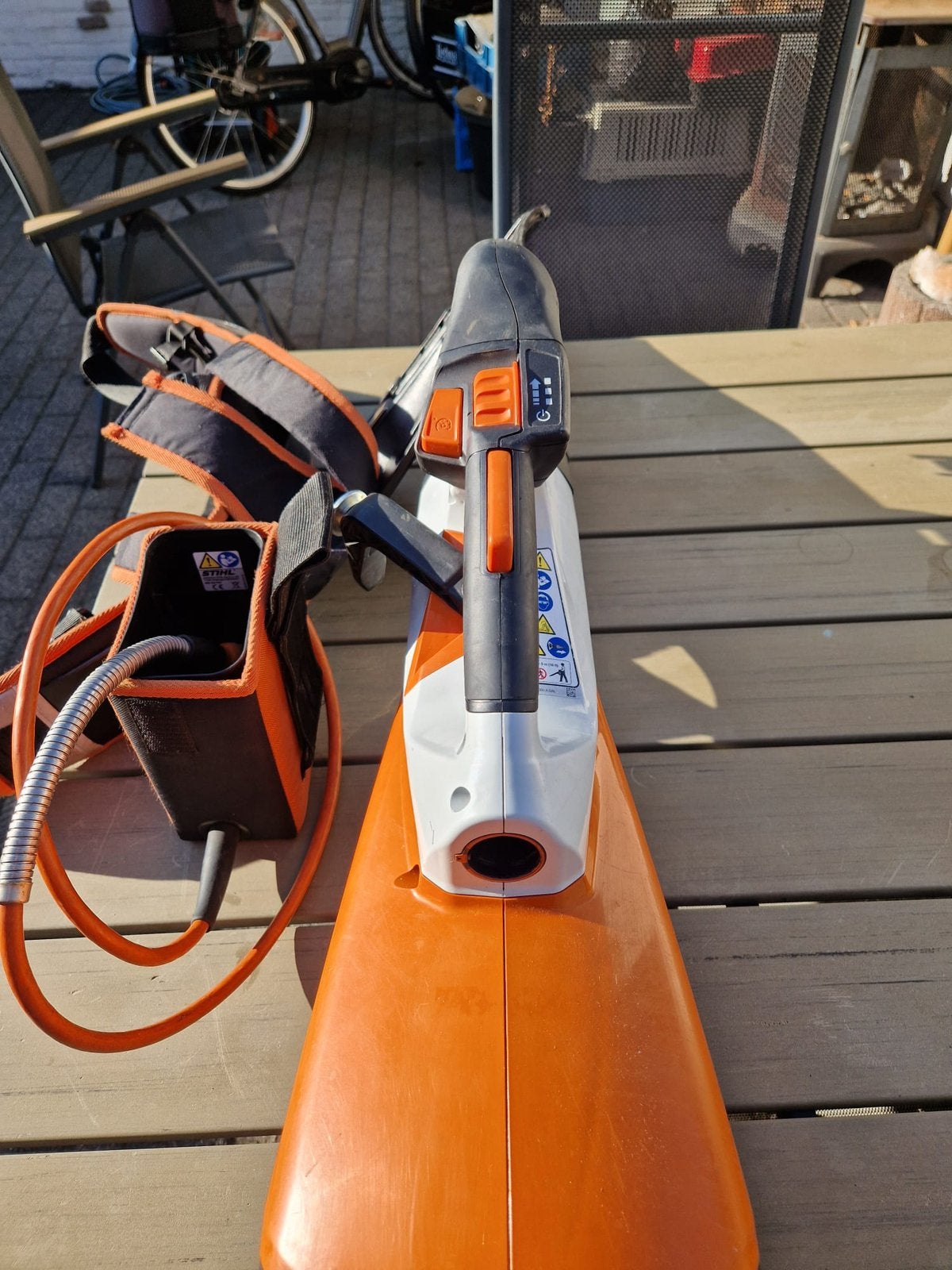 Bga 200 inclusief tuigje en accu tas en comfortdraagsyteem., Ophalen, Zo goed als nieuw