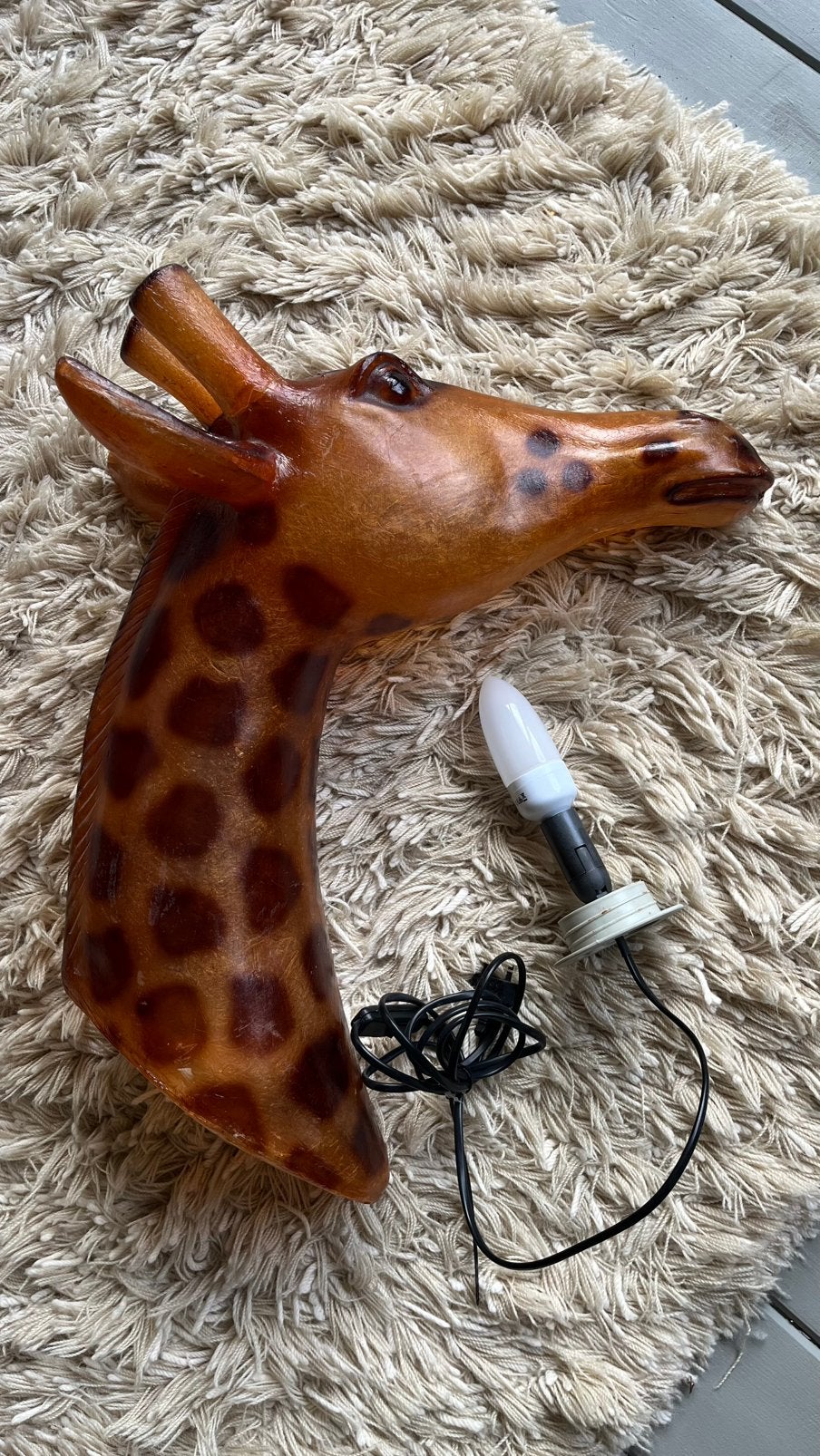Giraf wandlamp, Ophalen, Gebruikt, Overige merken, Bruin