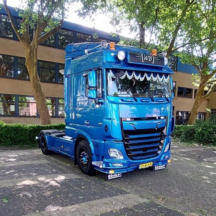 DAF XF480, Auto's, Vrachtwagens, Automaat, Achterwielaandrijving, Euro 6, Blauw