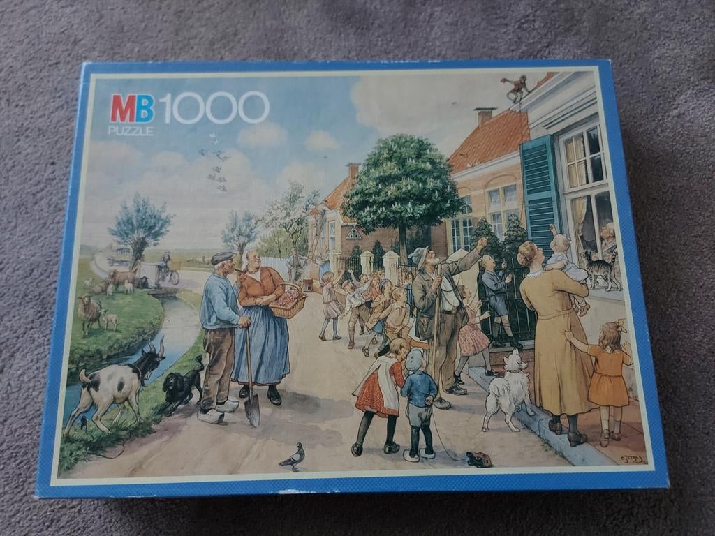 1000 puzzel Jetses MB PUZZLE MASTER, Ophalen of Verzenden, 500 t/m 1500 stukjes, Gebruikt, Legpuzzel