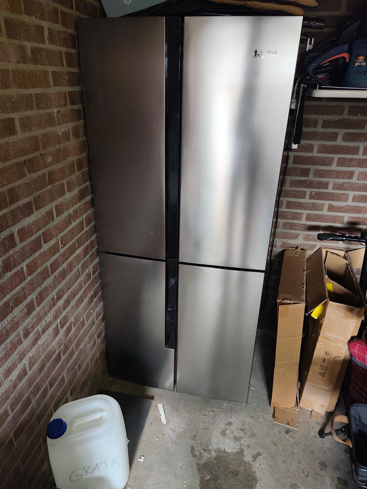 Etna Amerikaanse koelvriescombinatie, Witgoed en Apparatuur, Koelkasten en IJskasten, Ophalen, 200 liter of meer, 60 cm of meer