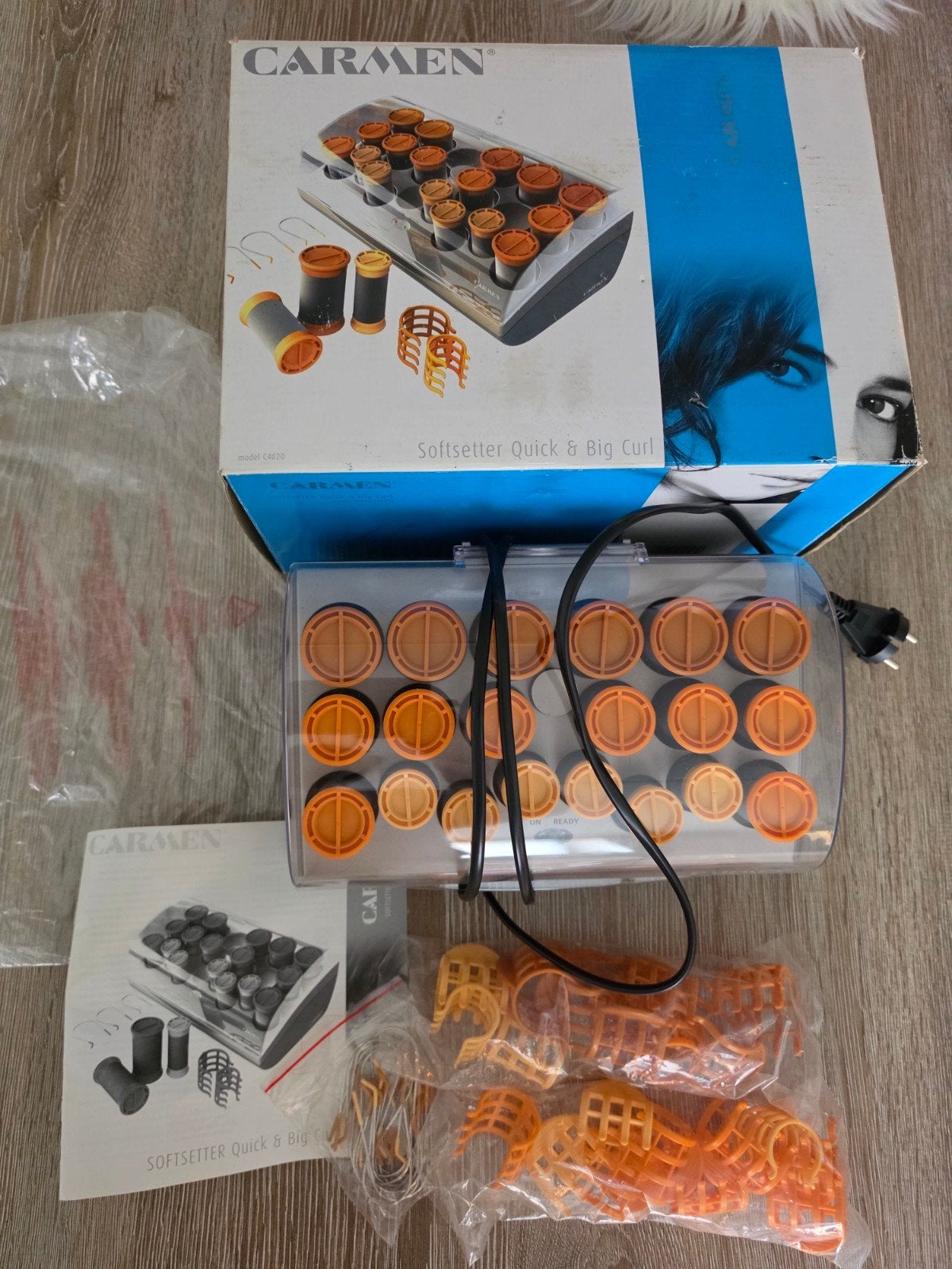 Carmen Softsetter Quick & Big Curl krulset, Ophalen of Verzenden, Nieuw, Krultang of Stijltang