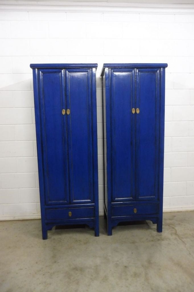 2x kast Kledingkast blauw landelijk, Met deur(en), Nieuw, Landelijk, 150 tot 200 cm
