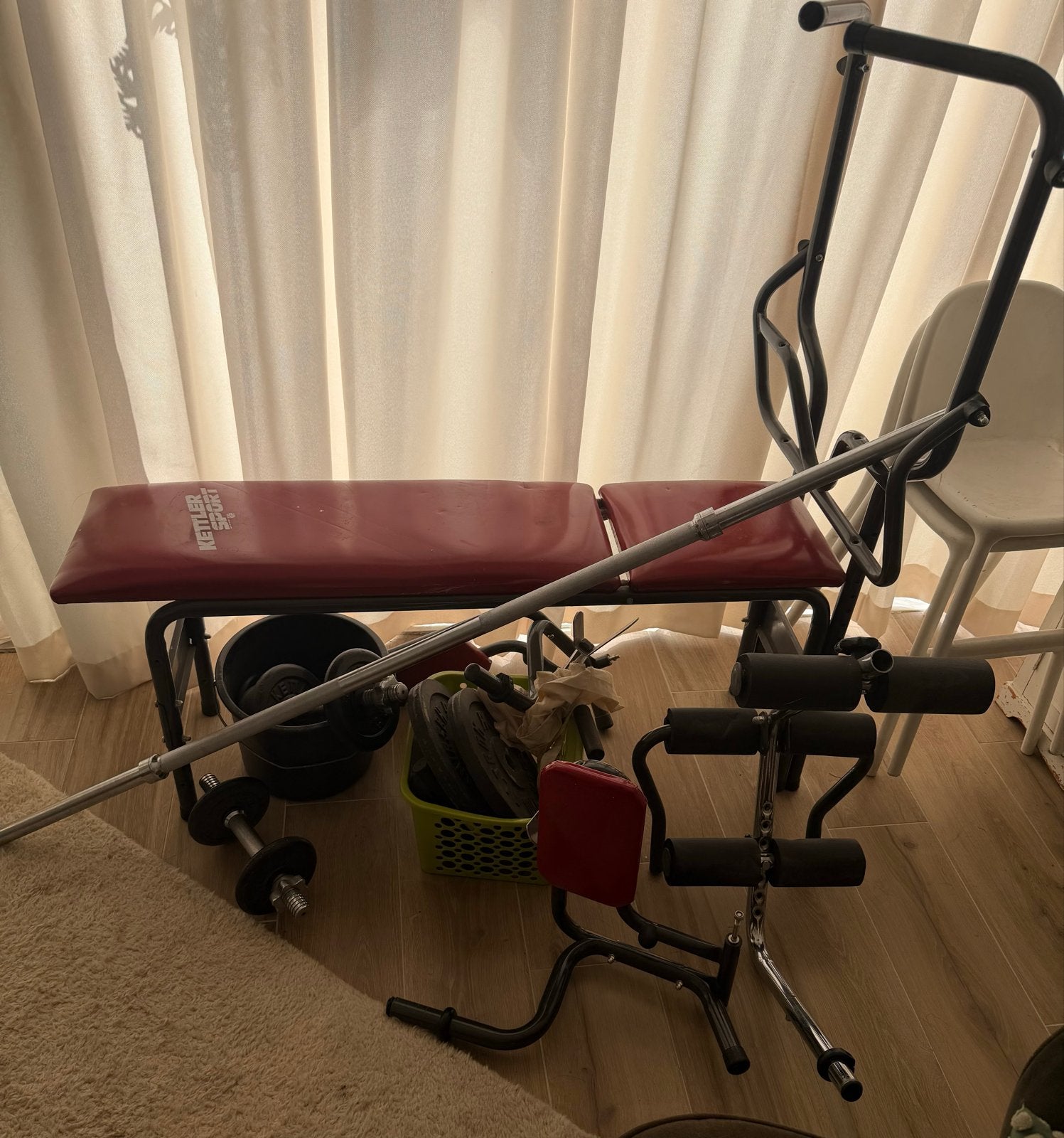 Multifunctionele Fitnessbank en rugtrainer, Ophalen, Gebruikt, Armen, Fitnessbank