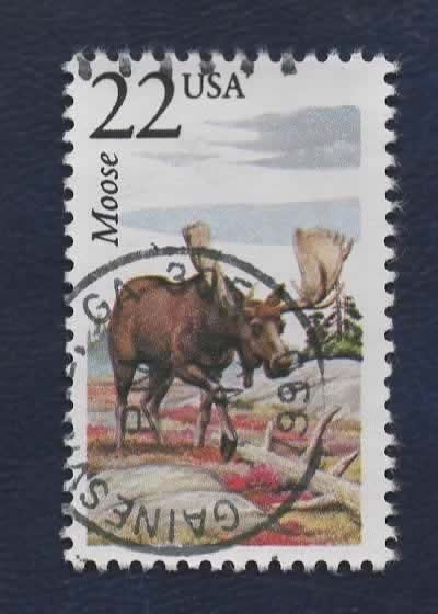 Fauna - Dieren - Eland ( Moose) - U.S.A. - gebr, Ophalen of Verzenden, Gestempeld, Dier of Natuur