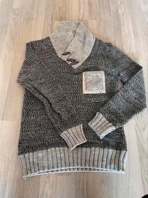 Grijze gebreide Young & Rich trui maat M, Maat 48/50 (M), Ophalen of Verzenden, Grijs, Young & Rich