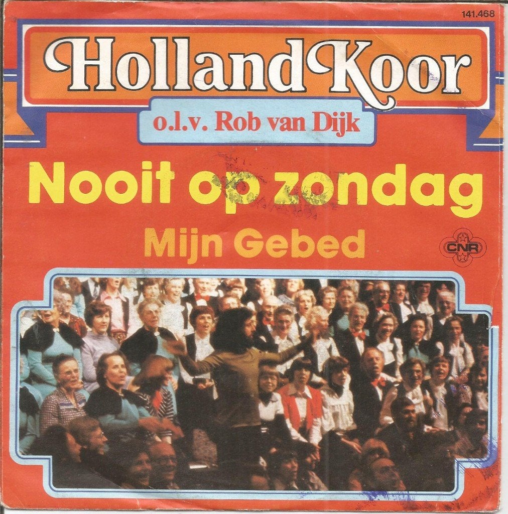 Holland Koor : Nooit op Zondag (1978), Fotohoes, Overige genres, 7 inch, Ophalen of Verzenden