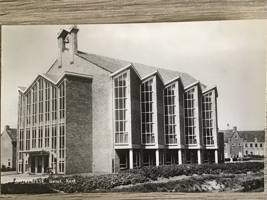 Spijkenisse, Gereformeerde Kerk - Oude Ansichtkaart 1970, Ophalen of Verzenden, 1960 tot 1980, Ongelopen, Zuid-Holland