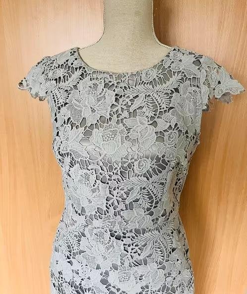 Yaly couture kanten jurk maat 38, Kleding | Dames, Jurken, Maat 38/40 (M), Ophalen of Verzenden, Zo goed als nieuw, Grijs