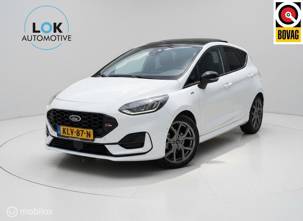 Ford Fiesta 1.0 EcoBoost Hybrid ST-Line PANO|LED|CAMERA|AUT|, Automatische klimaatregeling, Gebruikt, Wit, Bedrijf