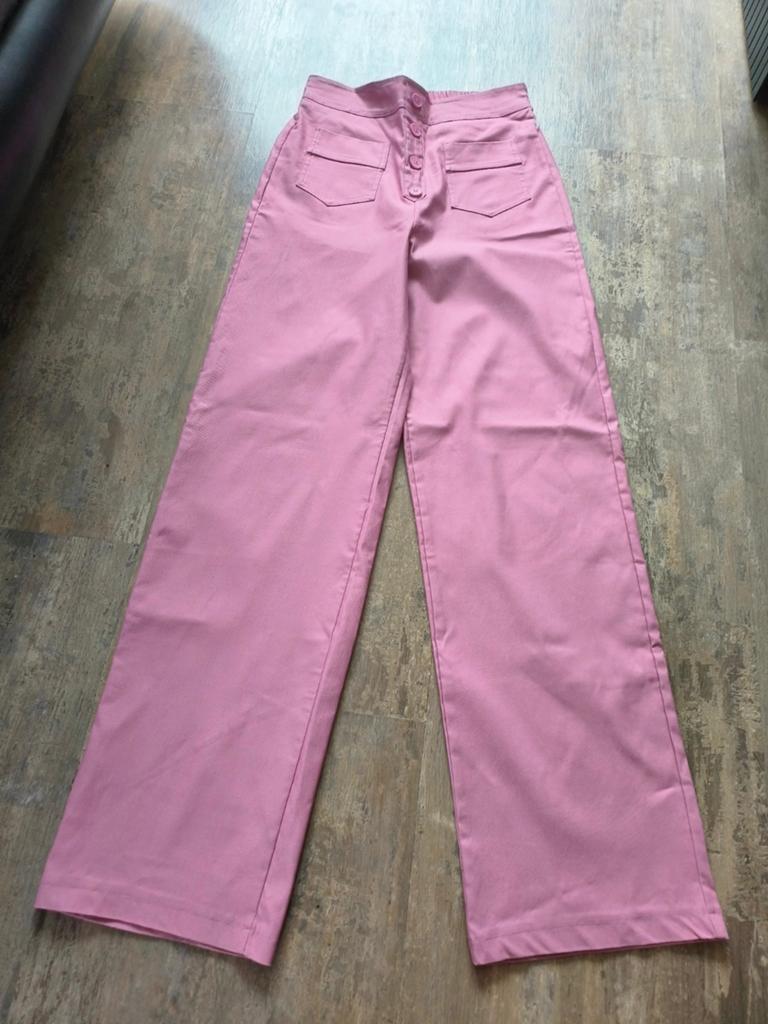 Roze Zara broek s, Kleding | Dames, Ophalen of Verzenden, Zo goed als nieuw, Roze, Lang