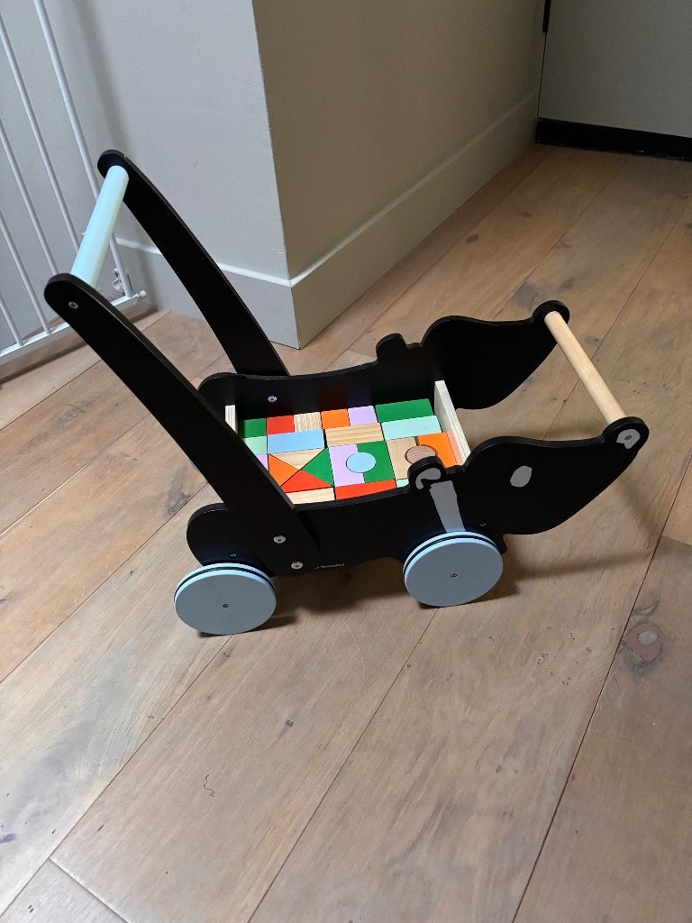 Houtenloopwagen, Ophalen, Nieuw, Duw- of Trekspeelgoed