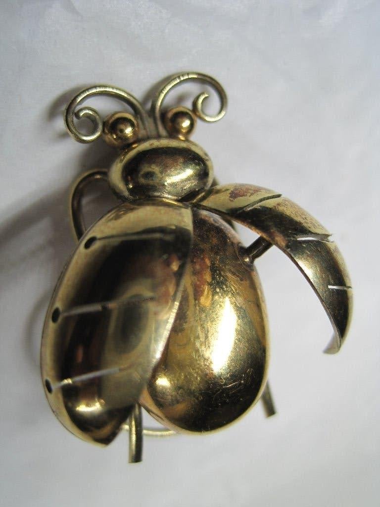 Duits broche bijzonder zeldzaam 1950 door Andreas Daub (A*D), Sieraden, Tassen en Uiterlijk, Ophalen, Overige materialen, Broche