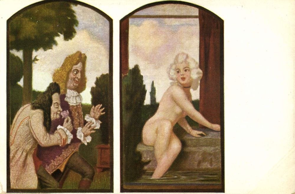 Schilderij Ludwig von Zumbusch, Naakte Susan in Bad, Verzamelen, Ophalen of Verzenden, Voor 1920, Ongelopen, Overige thema's