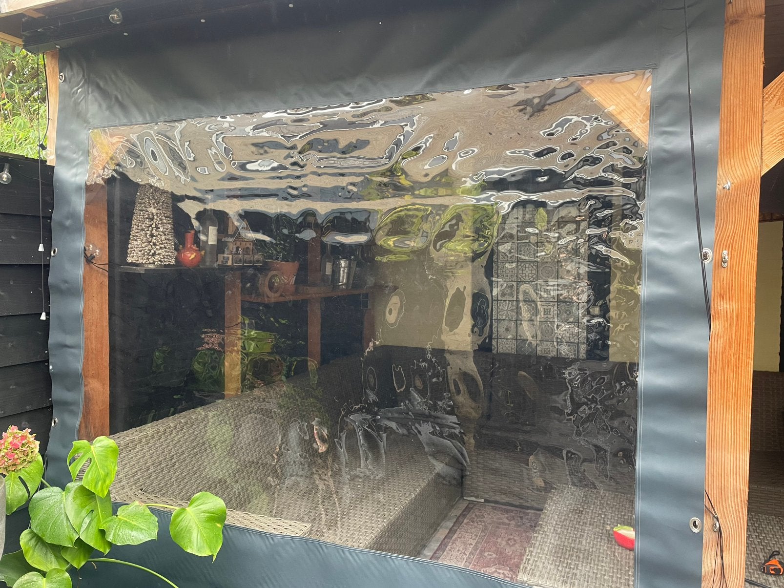 PVC veranda zeil voor overkapping, Tuin en Terras, Ophalen, Zo goed als nieuw