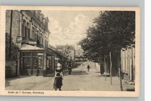 Domburg Hotel de lÉurope  st 1935, Verzenden, 1920 tot 1940, Gelopen, Zeeland