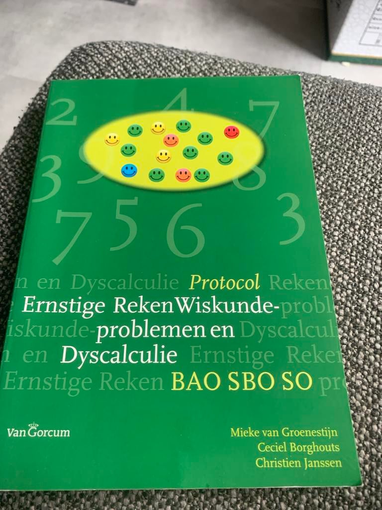 Protocol Ernstige RekenWiskunde-problemen en Dyscalculie, Ophalen of Verzenden, Beta, Zo goed als nieuw, Overige niveaus