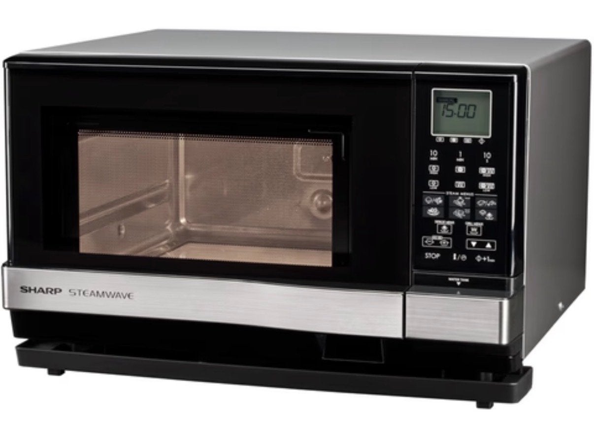 Sharp Steamwave combimagnetron met grill en stoomfunctie, Ophalen, Combimagnetron, Grill, Zo goed als nieuw