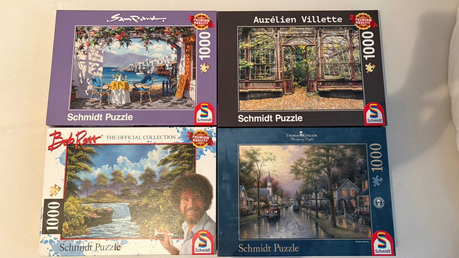 4 Schmidt puzzels, Ophalen of Verzenden, 500 t/m 1500 stukjes, Zo goed als nieuw, Legpuzzel