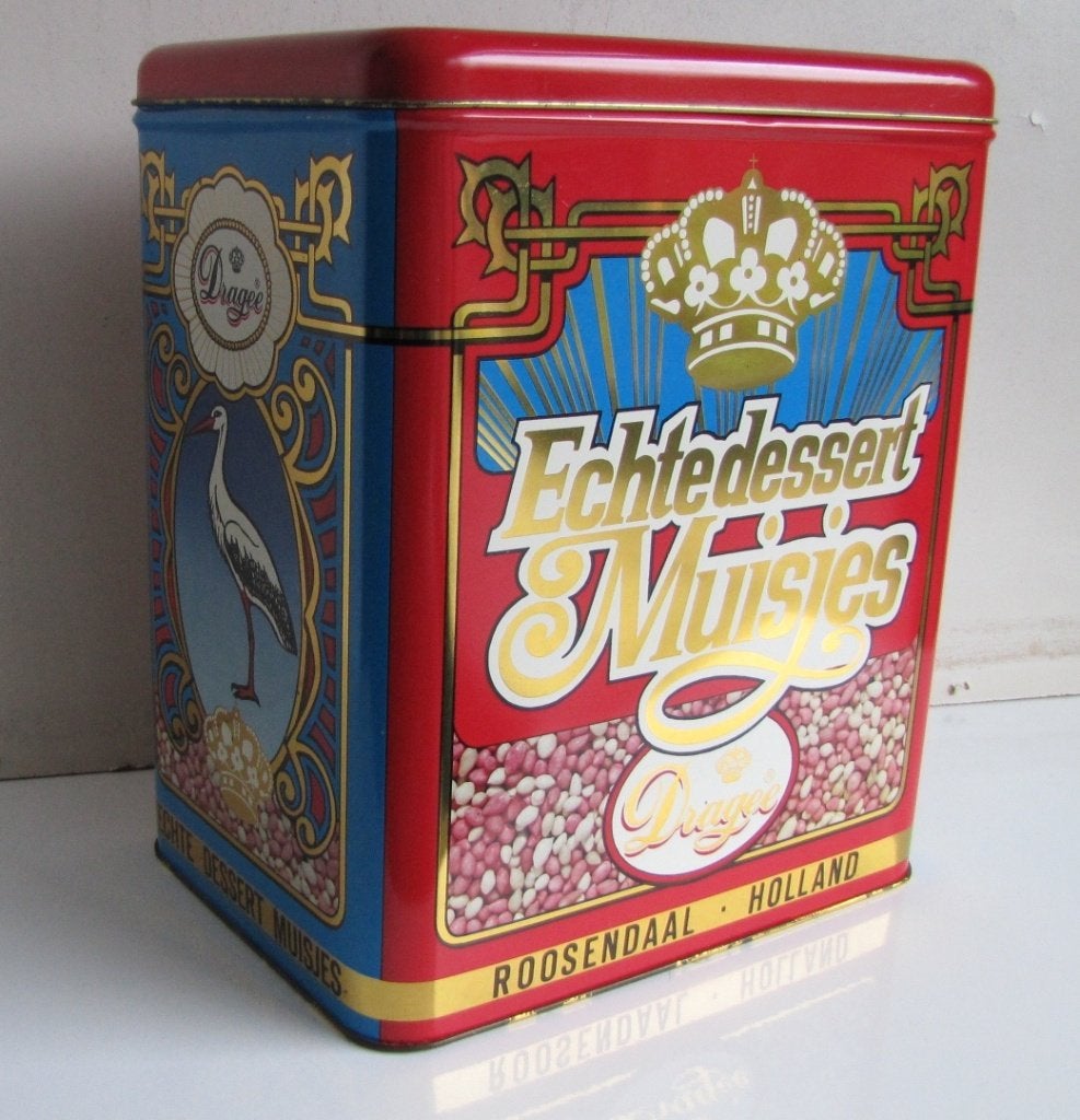 Groot blik Echte Dessert Muisjes van Dragee, Ophalen of Verzenden, Zo goed als nieuw, Overige, Overige merken