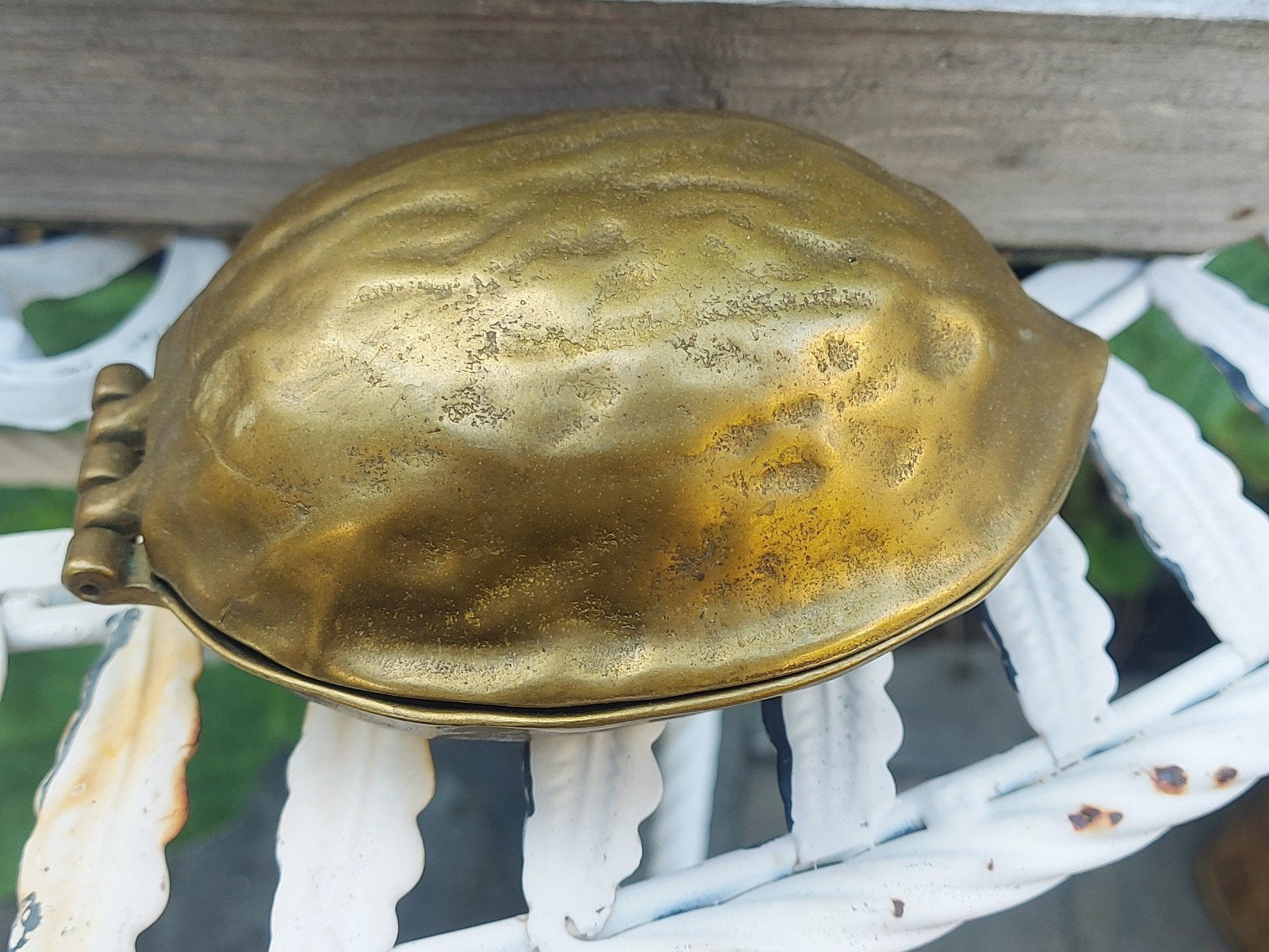 mooie oude Vintage Messing of Koperen walnoot notenkraker, Ophalen of Verzenden