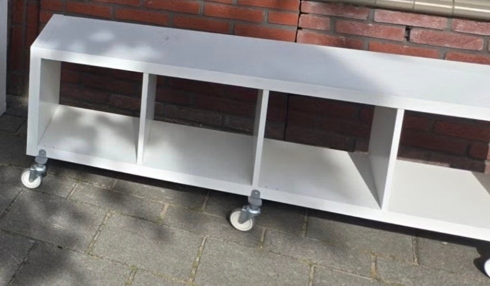 2x Kallax 4 vaks open kast vakkenkast 4x1 wit Ikea, Ophalen, Gebruikt, 100 tot 150 cm, 5 laden of meer