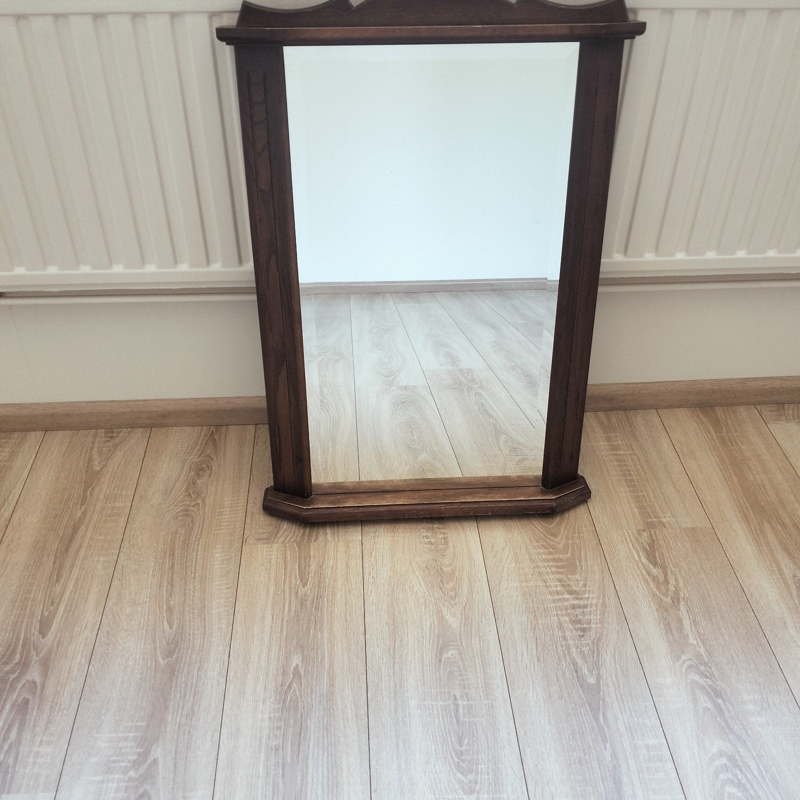 eiken wand spiegel met sierlijst klassiek, Ophalen, Gebruikt, Minder dan 100 cm, Rechthoekig