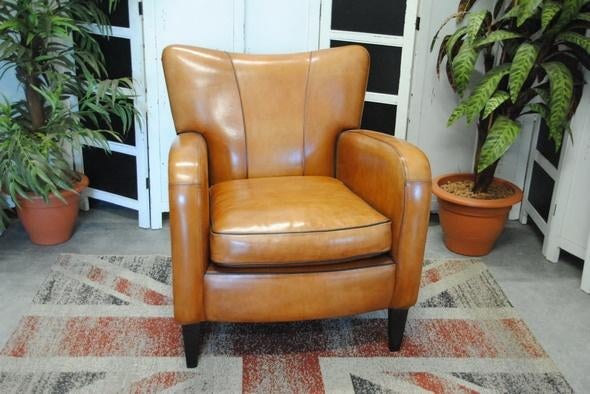 schapenleren fauteuil, Huis en Inrichting, Fauteuils, Zo goed als nieuw, Leer, 50 tot 75 cm, 75 tot 100 cm, Ophalen