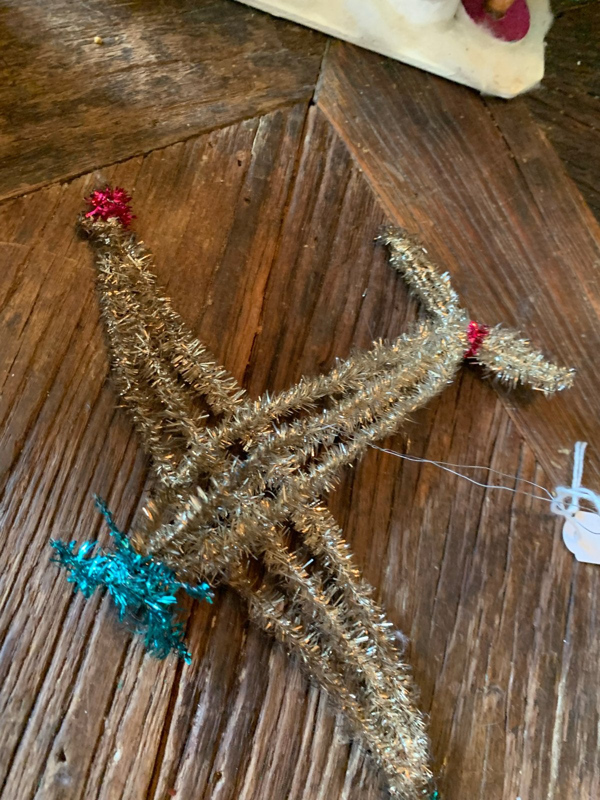 Vintage Kerstboomhanger Vliegtuigje - Tinsel Decoratie, T, Ophalen of Verzenden, Zo goed als nieuw, N