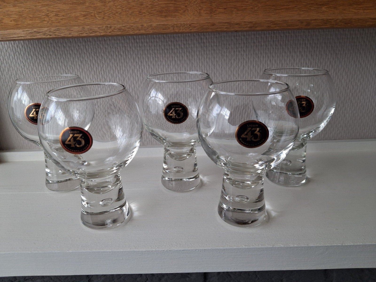 5 Licor 43 glazen , samen 1 koop, Verzamelen, Glas en Borrelglaasjes, Ophalen of Verzenden, Zo goed als nieuw