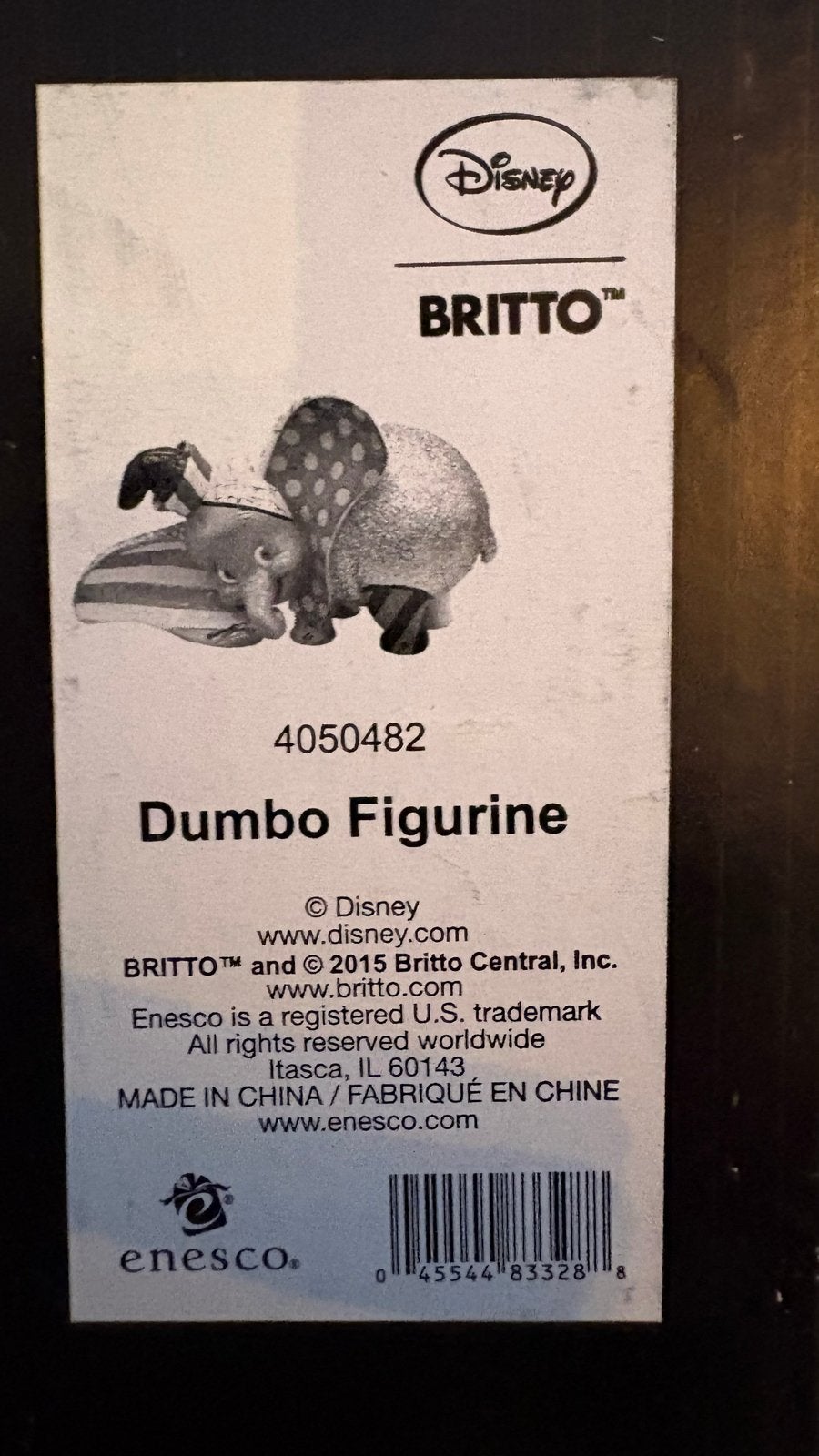 Disney Britto Dumbo Figurine - nieuw, Ophalen, Nieuw, Dier