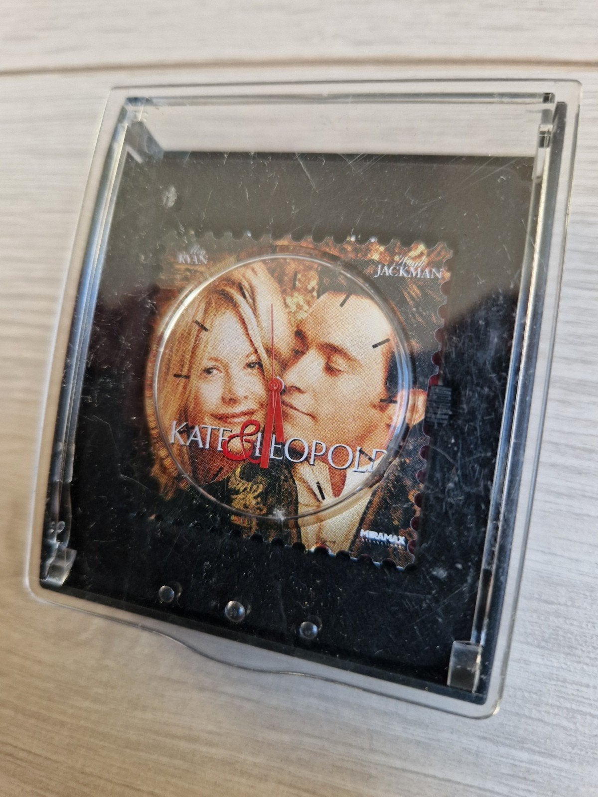 2001 klok hugh jackman kate and leopold klokje & meg ryan, Ophalen of Verzenden