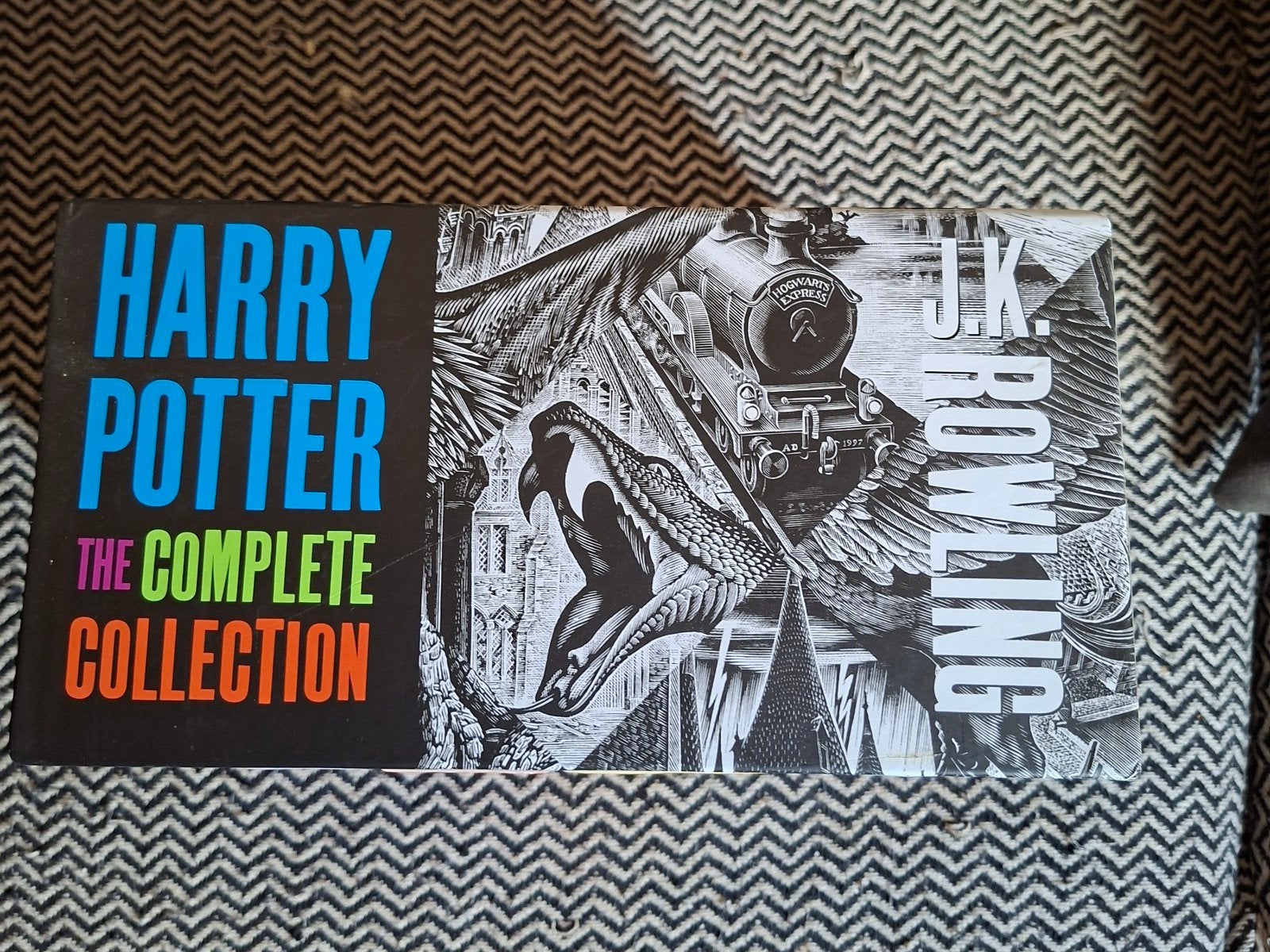 Harry Potter reeks in doos, paperback engels, Ophalen, Zo goed als nieuw, JK Rowling