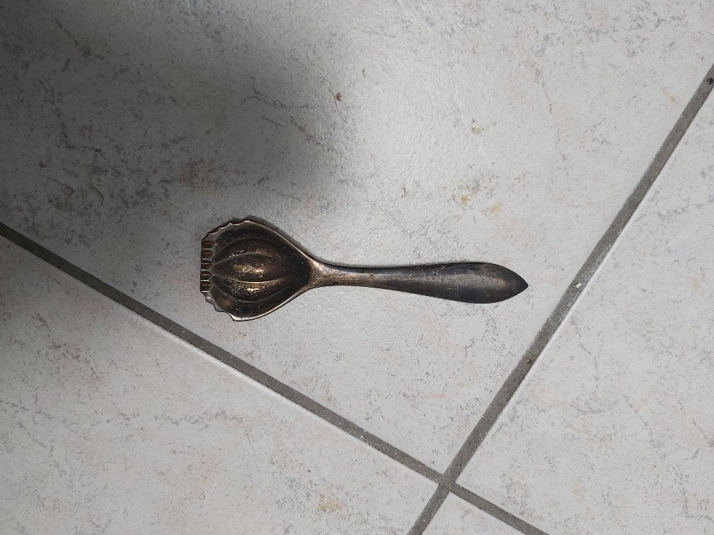 Verzilverde boterkruller van Verkade, Gebruikt, Ophalen of Verzenden, Overige merken, Zilver