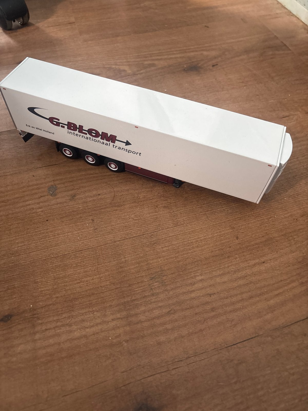 G. Blom Internationaal Transport Trailer Model, Hobby en Vrije tijd, Overige merken, 1:50 of kleiner, Overige typen, Ophalen of Verzenden