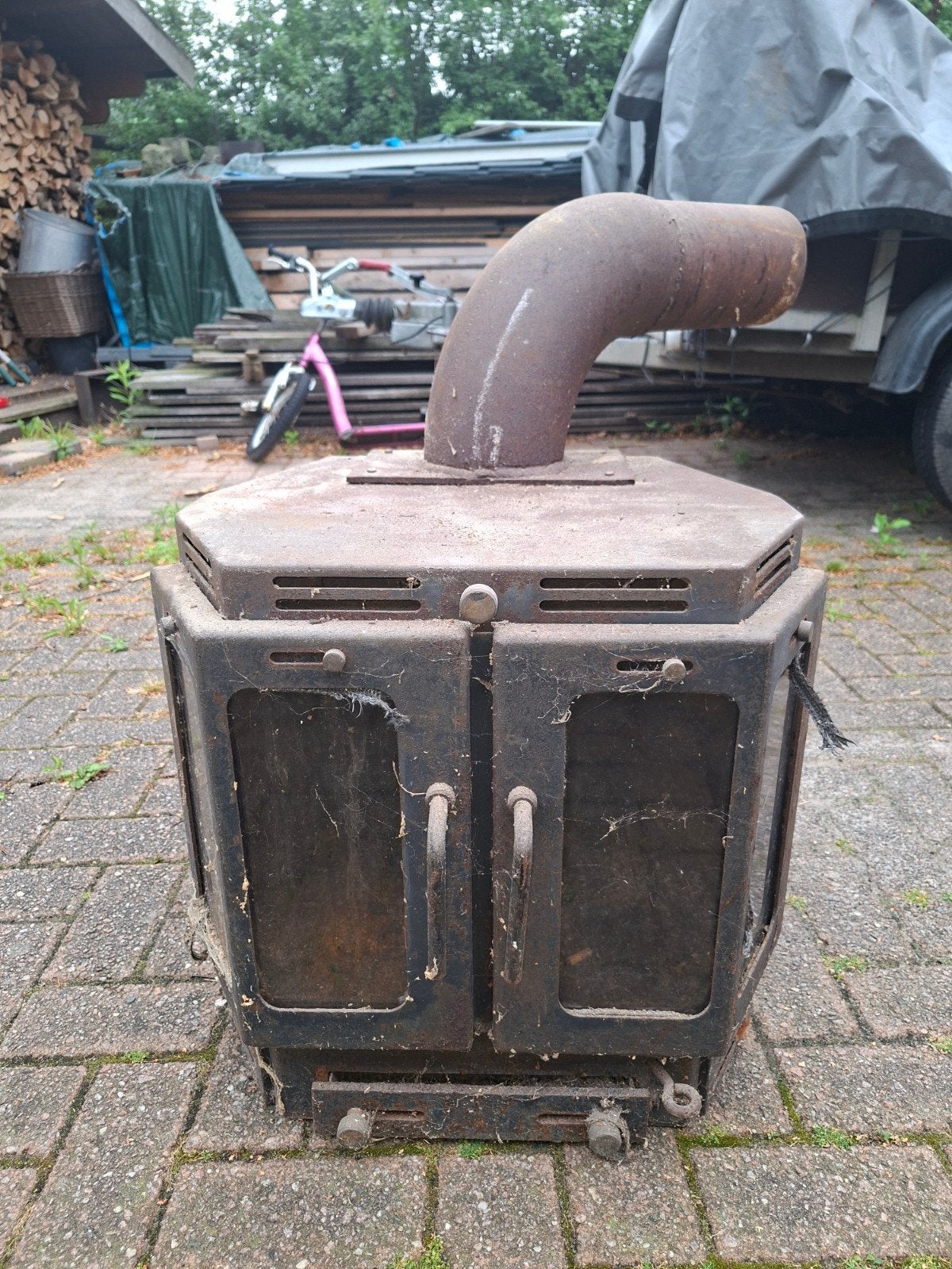 Houtkachel, Ophalen, Gebruikt